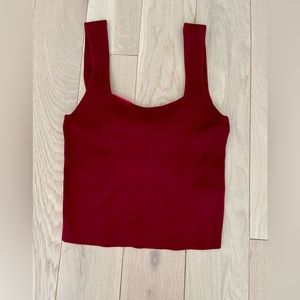 Maeve Maroon and Pink Bow Sweater Tank